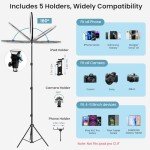 22" Dimmable Ring Light with Tripod and USB Ports