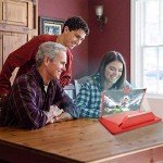 12-Inch Red Phone Magnifying Screen and Stand