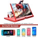 12-Inch Red Phone Magnifying Screen and Stand