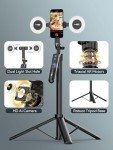 Smartphone Tripod with LED Light and Remote