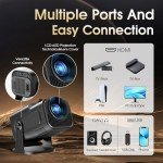 Mini Projector with WiFi, 4K Support, HDMI Cable