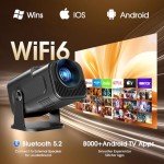 Mini Projector with WiFi, 4K Support, HDMI Cable