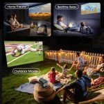 Mini Projector with WiFi, 4K Support, HDMI Cable