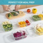 5-Pack Airtight 33oz Glass Food Storage Containers