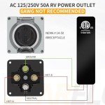 STARELO 50Amp Outdoor RV Power Outlet Box