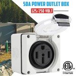 Afurkuot 50 Amp NEMA 14-50R Power Outlet Box