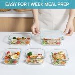 Vtopmart 8-Pack Airtight Glass Meal Prep Containers