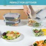 5-Pack Airtight 33oz Glass Food Storage Containers