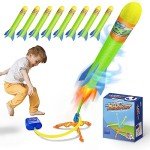 Kids' Rocket Launcher with Foam Rockets and Launch Pad