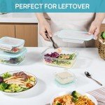 Vtopmart 8-Pack Airtight Glass Meal Prep Containers