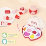 Girls' Pretend Makeup Set with Accessories and Case