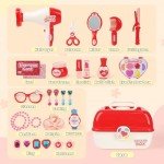 Girls' Pretend Makeup Set with Accessories and Case