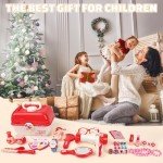 Girls' Pretend Makeup Set with Accessories and Case