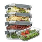 Vtopmart 5-Pack Glass Food Storage Containers with Lids