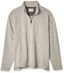 Wrangler Authentics Men's Fleece Quarter-Zip Sweater