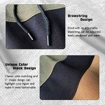 Men's Color Block Hooded Sweatshirt - Green & Khaki