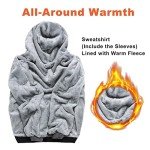 Men's Black Full Zip Fleece Hoodie with Pockets