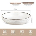 Ceramic Pasta Bowl Set - 4 Large Bowls