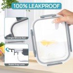 Vtopmart 5-Pack Glass Food Storage Containers with Lids