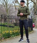 Men's Casual Joggers with Pockets - Black