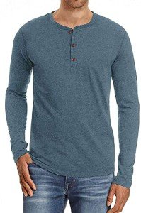Sailwind Men's Casual Cotton Long Sleeve Henley