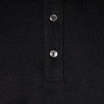 Men's Slim-Fit Long-Sleeve Henley Shirt - Black