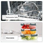 10 Pack Airtight Glass Meal Prep Containers