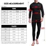 Men's Fleece Lined Thermal Underwear Set - Black