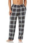 Men's Black/Yellow Plaid Flannel Pajama Pants