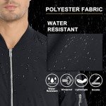 Men's Lightweight Black Bomber and Varsity Jacket