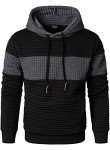 Men's Long Sleeve Plaid Hooded Sweatshirt - Dark Grey