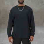 Champion Black Long-Sleeve Tee for Men, XL