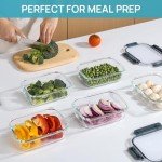 Vtopmart 5-Pack Glass Food Storage Containers with Lids
