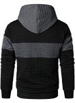 Men's Long Sleeve Plaid Hooded Sweatshirt - Dark Grey
