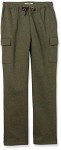 Men's Olive Cargo Fleece Sweatpants, Large