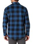 Wrangler Authentics Men's Heavyweight Fleece Shirt, Blue Plaid