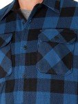 Wrangler Authentics Men's Heavyweight Fleece Shirt, Blue Plaid