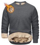 TACVASEN Men's Warm Fleece Crewneck Sweatshirt