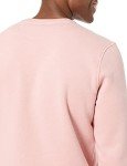 Men's Long-Sleeve Pink Crewneck Fleece Sweatshirt