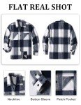 Men's Navy Blue Flannel Plaid Shirt Jacket