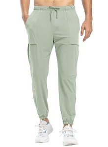 Men's Lightweight Quick-Dry Athletic Joggers - Cyan Gray
