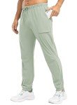 Men's Lightweight Quick-Dry Athletic Joggers - Cyan Gray