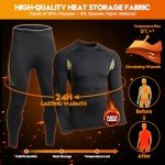 Men's Winter Thermal Cycling Clothing Set - Black