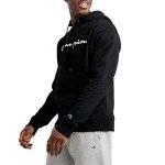 Champion Men's Graphic Hoodie, Black Text, Powerblend