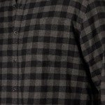 Men's Charcoal Buffalo Flannel Shirt - Large
