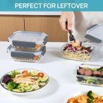 Vtopmart 5-Pack Glass Food Storage Containers with Lids
