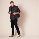 Men's Charcoal Buffalo Flannel Shirt - Large