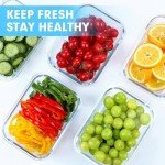 5 Pack 36 OZ Airtight Glass Meal Prep Containers