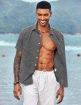 Men's Casual Plaid Button-Up Shirt - Black