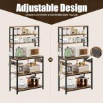 Rolanstar Rustic Baker's Rack with Power Outlet